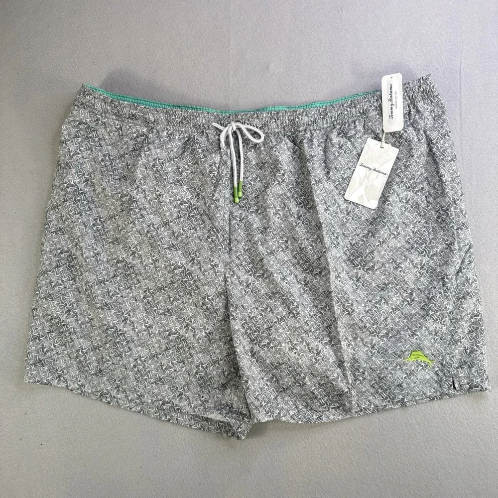 Tommy Bahama Rialto Luau Oasis Lt. Sky Swim Trunks Big And Tall 3XLB NWT $99